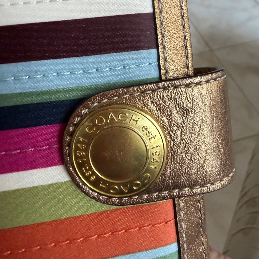 RARE Coach Legacy stripe agenda planner notebook cover NO PEN - Picture 6 of 9